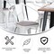 Emma and Oliver Alva Metal Indoor-Outdoor Stacking Chair with Vertical Slat Back, Arms and All-Weather Polystyrene Seat